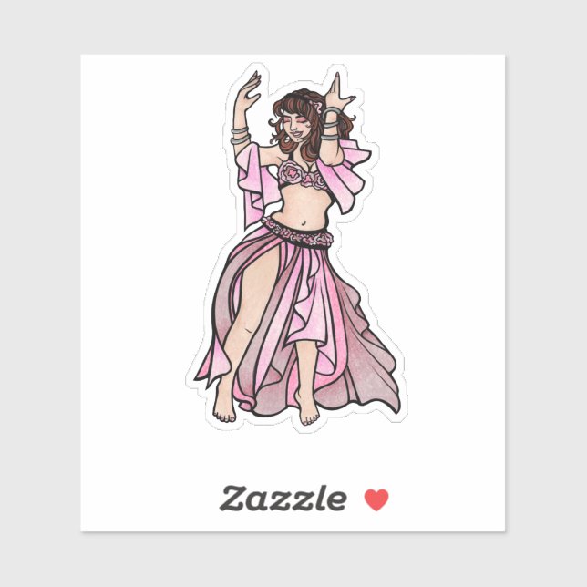 Pink Belly Dancer Valentine's Day Heart (Sheet)