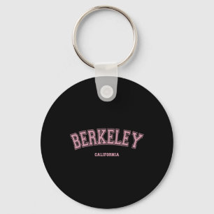 Pink Berkeley California Ca Varsity Style On Berke Keychain