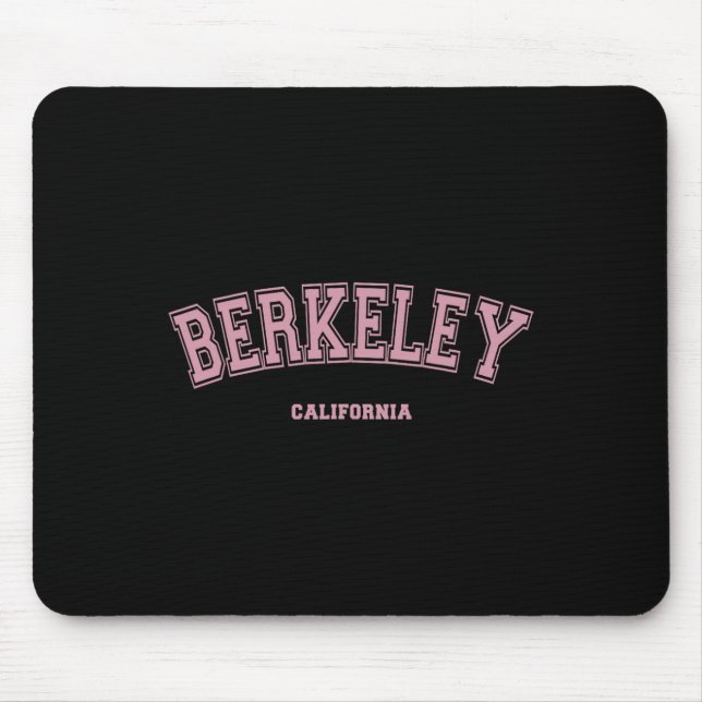Pink Berkeley California Ca Varsity Style On Berke Mouse Pad (Front)