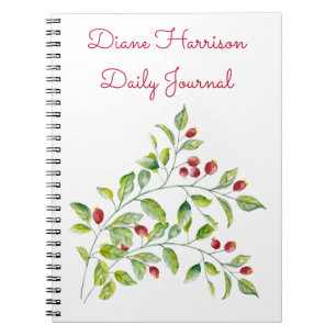 Pink Berries and Green Foliage Wedding Journal
