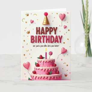 Pink Berry Birthday Card