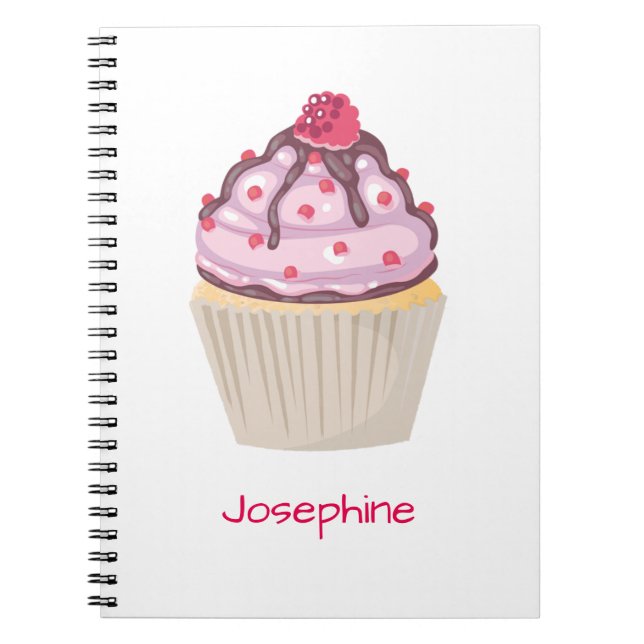 Pink Berry Cupcakes Notebook (Front)