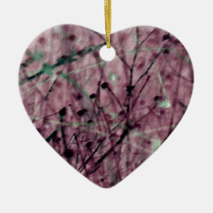 Pink Berry Field Ceramic Ornament
