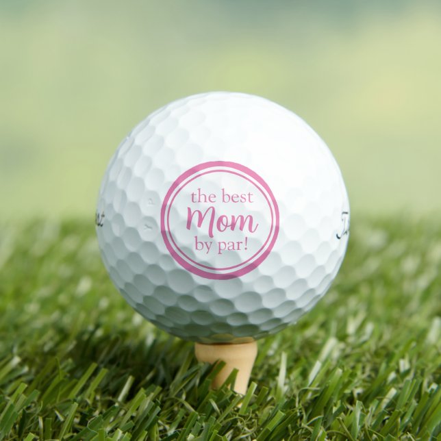 Pink Best Mom By Par Mother's Day Golf Balls (Insitu Tee)