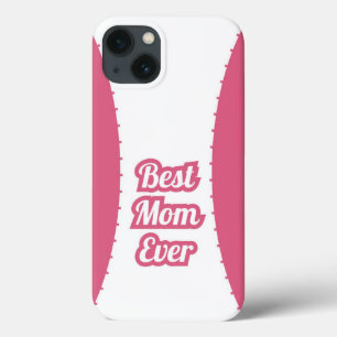 Pink Best Mom Ever Modern iPhone Case