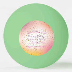 Pink Best Mom Ever Modern Mothers Day Ping Pong Ball