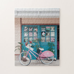 Pink Bicycle at Maui Sugar Shop Lahaina Jigsaw Puzzle