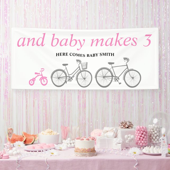 Pink Bicycle Banner (Party)