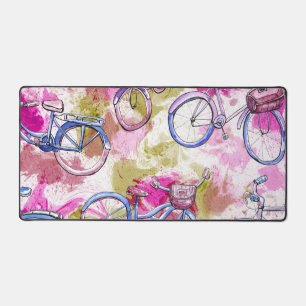 Pink Bicycle Desk Mat