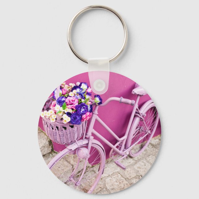 Pink Bicycle Keychain (Front)