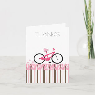 Pink Bicycle Thank You Card