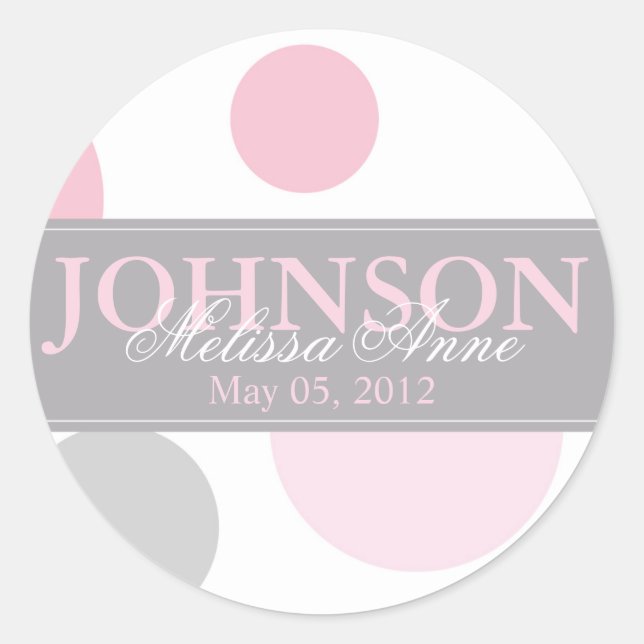 Pink Big Dots Sticker (Front)