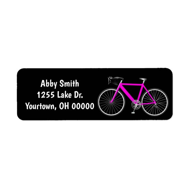 Pink Bike On Black Label (Front)