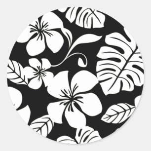 PINK BIKINI (BLACK) CLASSIC ROUND STICKER