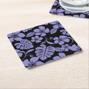 PINK BIKINI (BLACK//LAVENDER) SQUARE PAPER COASTER
