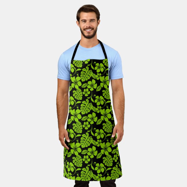 PINK BIKINI (BLACK/LIME) APRON (Worn)