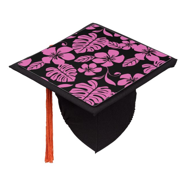 PINK BIKINI (BLACK/PINK) GRADUATION CAP TOPPER (Angled)