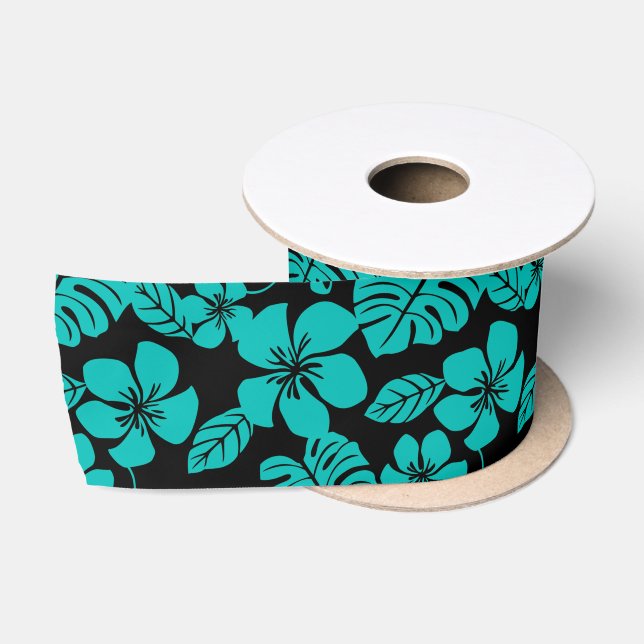 PINK BIKINI (BLACK/TEAL) SATIN RIBBON (Spool)