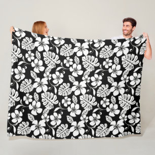 PINK BIKINI (BLACK/WHITE) Fleece Blanket