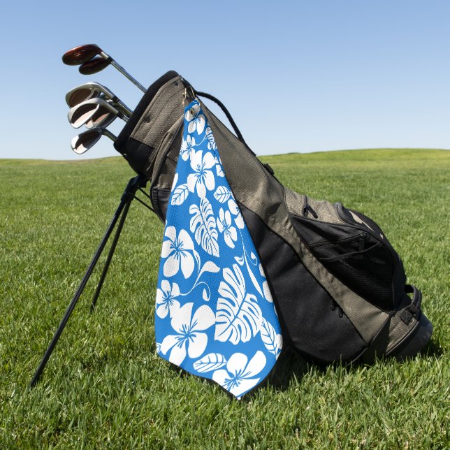 PINK BIKINI (BRIGHT BLUE) GOLF TOWEL (Green)
