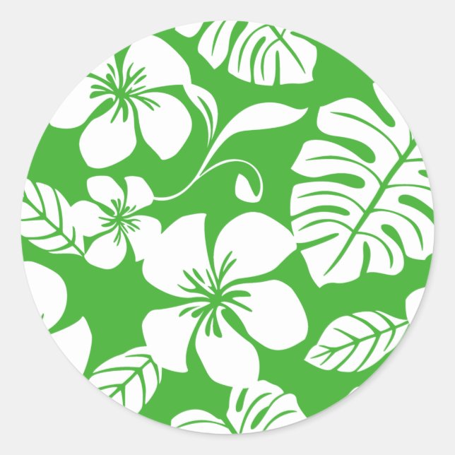PINK BIKINI (GRASS GREEN) CLASSIC ROUND STICKER (Front)