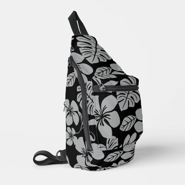 PINK BIKINI PATTERN IN BLACK/GRAY SLING BAG (Left Corner)