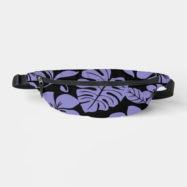 PINK BIKINI PATTERN IN BLACK/LAVENDER FANNY PACK (Front)