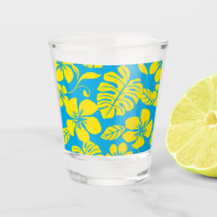 PINK BIKINI PATTERN IN BLUE/YELLOW SHOT GLASS
