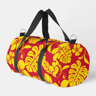 PINK BIKINI PATTERN IN RED/GOLD DUFFLE BAG