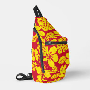 PINK BIKINI PATTERN IN RED/GOLD SLING BAG