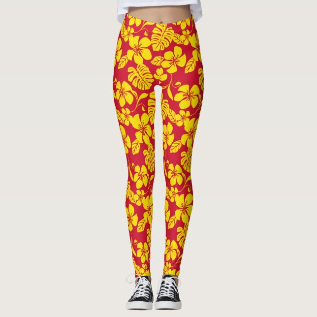 PINK BIKINI (RED/GOLD) LEGGINGS (Front)