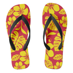 PINK BIKINI (RED/GOLD) Pair of Flip Flops