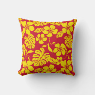 PINK BIKINI (RED/GOLD) THROW PILLOW