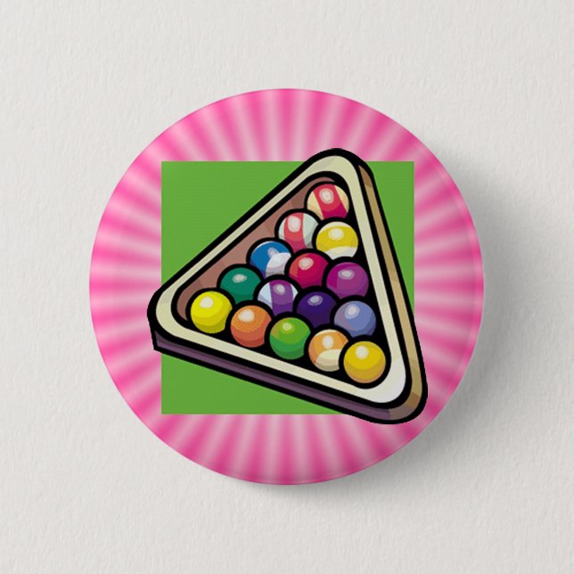Pink Billiards 2 Inch Round Button (Front)