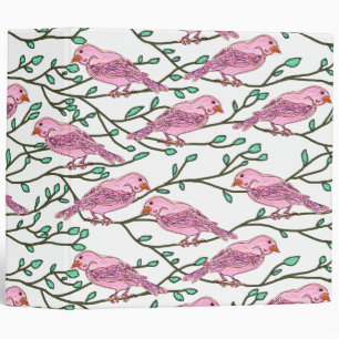 Pink Bird Conference Binder
