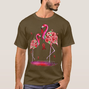 Pink Bird Flamingo Breast Cancer Awareness  T-Shirt