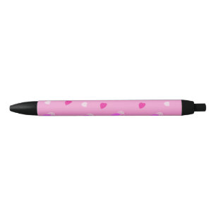 pink bird girly black ink pen