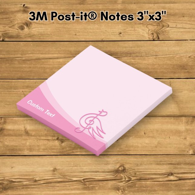 Pink Bird Music Post-it Notes (Creator Uploaded)