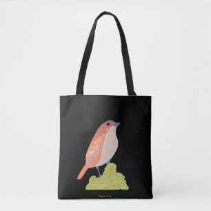 Pink bird tote bag