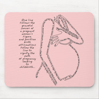 Pink Birth Affirmations Mousepad