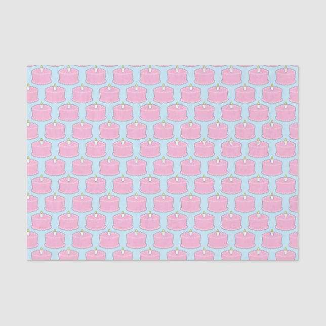 Pink birthday Cake Tissue Paper (Front)
