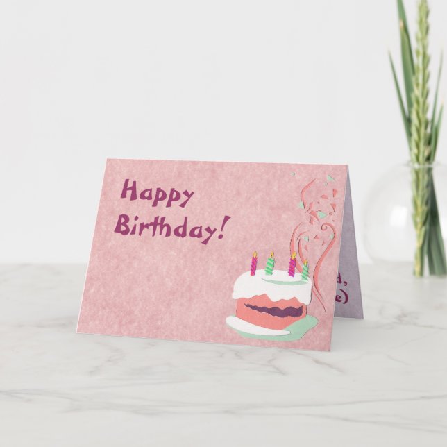 Pink Birthday Card (Front)