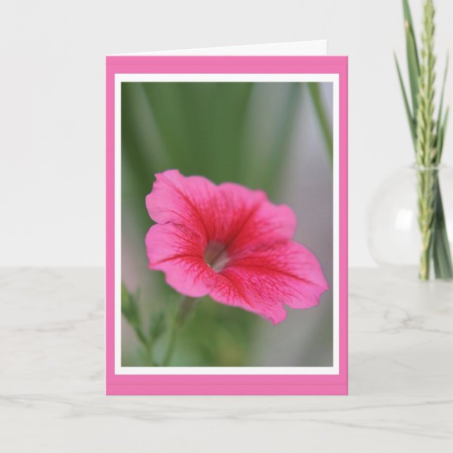 Pink Birthday Flower Card (Front)