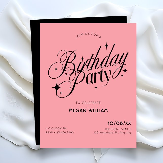 Pink birthday Invitation (Creator Uploaded)