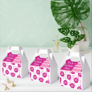 Pink Birthday Party Favor Box