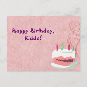 Pink Birthday Postcard