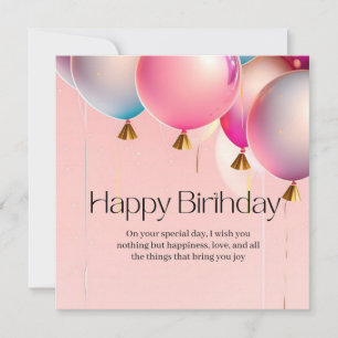Pink Birthday Wishes Invitation