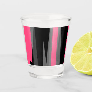 Pink Black and Gray   Shot Glass