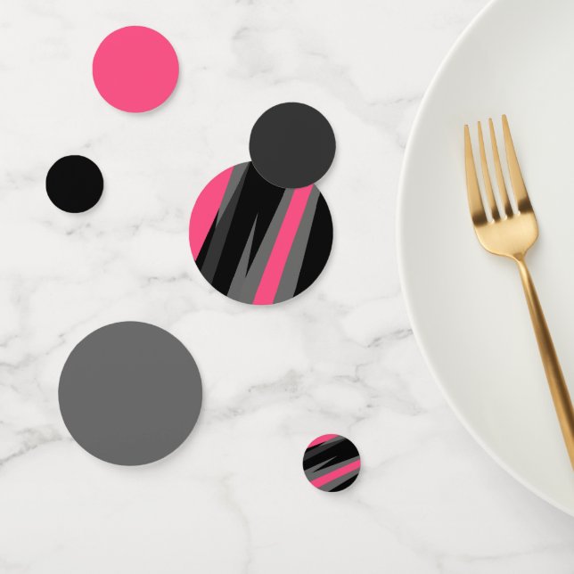 Pink Black and Grey   Confetti (Group)