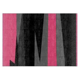 Pink Black and Grey    Cutting Board